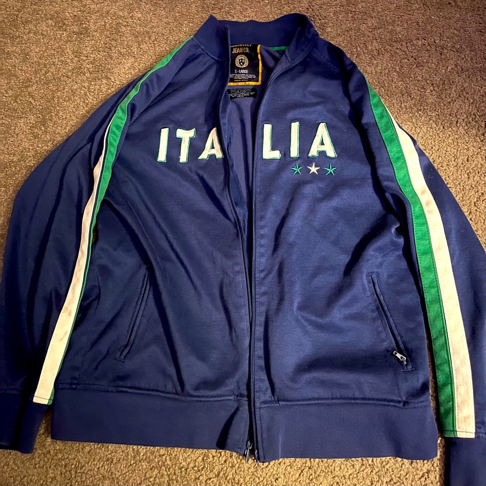 Italia youth zip up athletic coat
